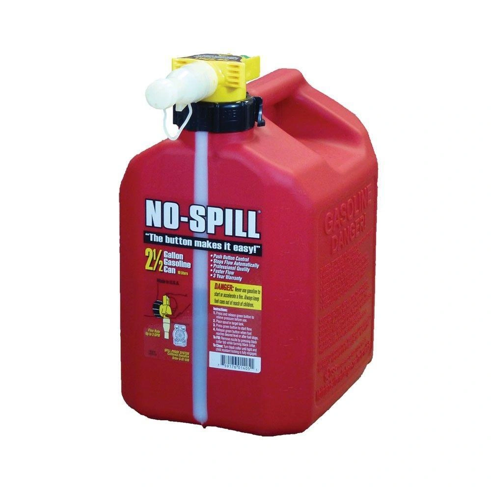 Gasolina sin derrames ¡2.5 galones de potencia limpia y segura! Perfecto para tu máquina